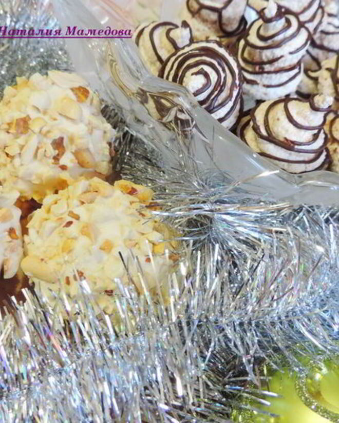 Рецепт арахисового и кокосового заварного безе