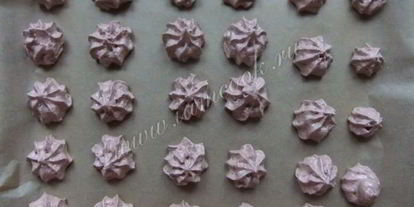 Шаг 9: безе с какао и шоколадом