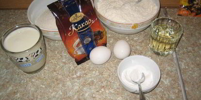 Шаг 4: бисквита шоколад на кипятке