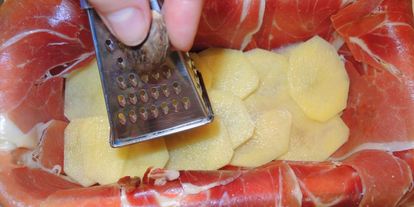 Шаг 1: картофельного мильфея с хамонома