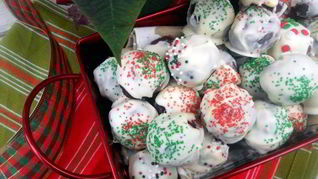 Рецепт Рождественских конфет Красный бархат