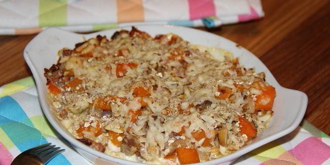 Рецепт крамбла из тыквы и каштанов