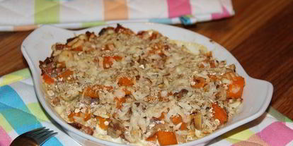 Шаг 6: крамбла из тыквы и каштанов