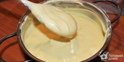 Шаг 12: биньего с кремом шантильи, покрытый шоколадным ганашем