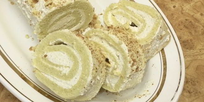 Рецепт бисквитного рулета со сливочно-молочным кремом