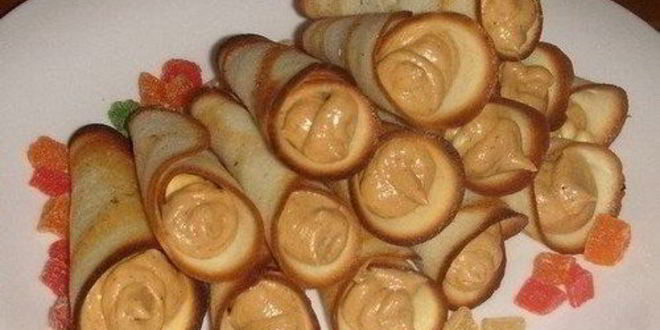 Рецепт Хрустящих трубочек с ореховым кремом