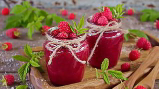 Рецепт Крема-меда с малиной