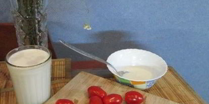 Шаг 1: помидоров черри в креме из сыра джюгас