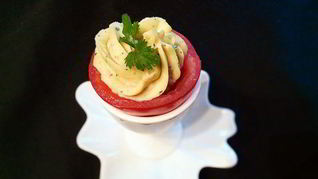 Рецепт Помидоров, фаршированных картофельно-тунцовым кремом