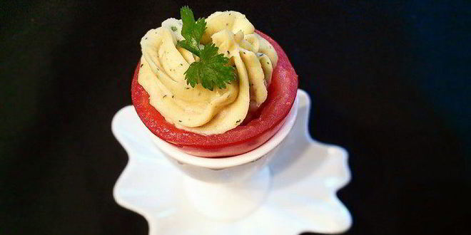 Рецепт Помидоров, фаршированных картофельно-тунцовым кремом