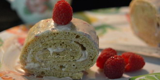 Рецепт Рулета со швейцарским маслянным кремом