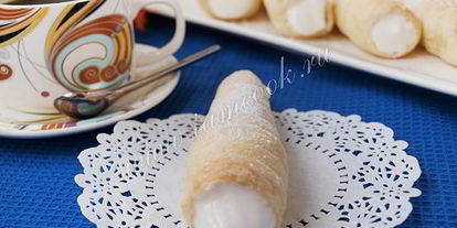 Шаг 7: трубочек из слоеного теста с кремом