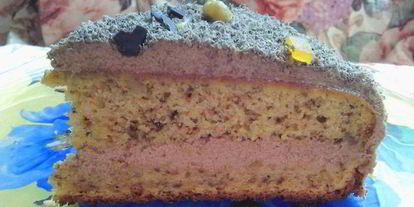 Шаг 11: воздушного тыквенно-ореховый бисквит с тыквенно-шоколадным кремом