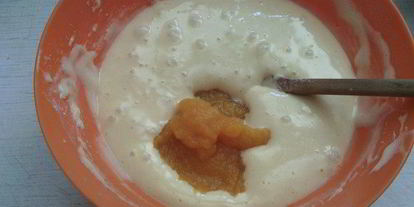 Шаг 2: воздушного тыквенно-ореховый бисквит с тыквенно-шоколадным кремом