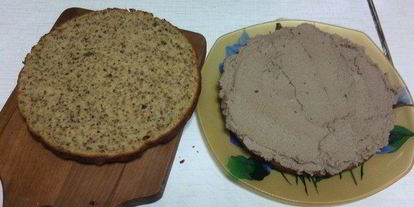 Шаг 9: воздушного тыквенно-ореховый бисквит с тыквенно-шоколадным кремом