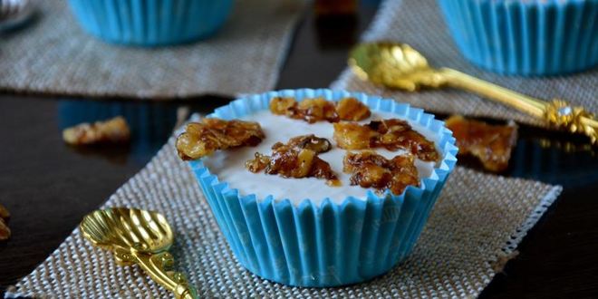 Рецепт Бананового мороженого с овсяным грильяжем