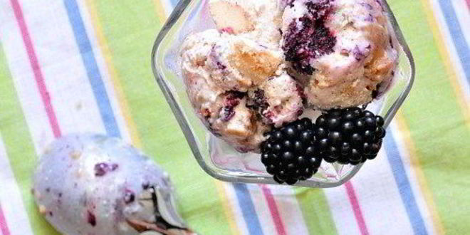 Рецепт мороженого ежевичный чизкейк