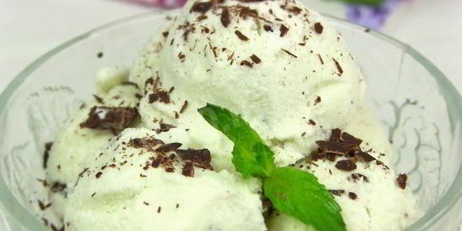 Рецепт мороженого с мятой и шоколадом