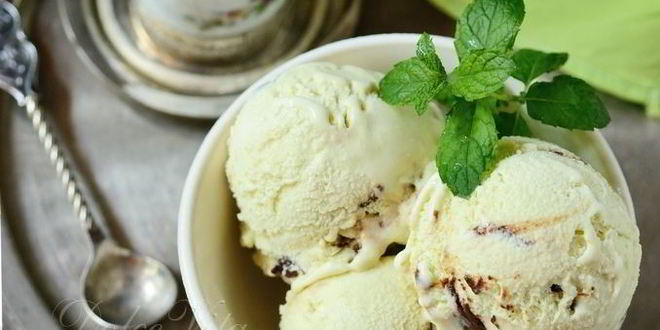 Рецепт Мятного мороженого с шоколадом