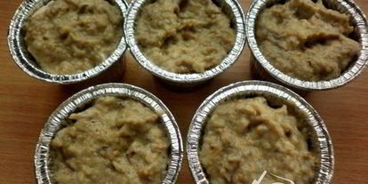 Шаг 3: баклажанова-грибного мусс