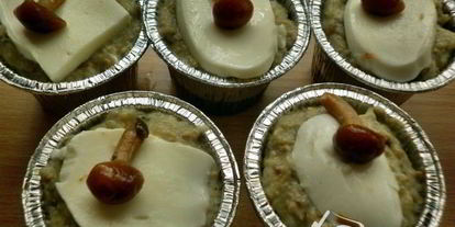 Шаг 4: баклажанова-грибного мусс