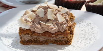 Шаг 7: легкого кофейного бисквита с кокосовым муссом