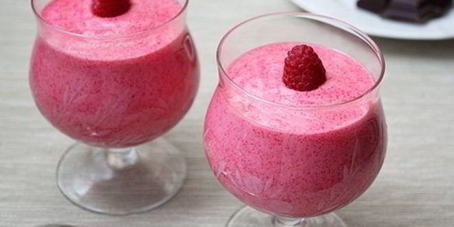 Рецепт Мусса из малины с манкой