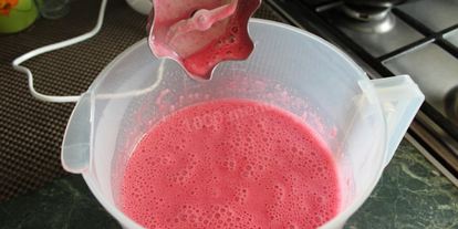 Шаг 10: мусса клюквенного с манной крупой