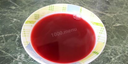 Шаг 6: мусса клюквенного с манной крупой