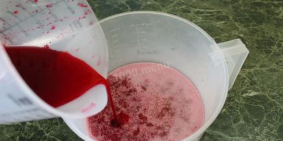 Шаг 9: мусса клюквенного с манной крупой