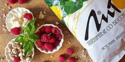 Шаг 5: сливочного мусса с малиной и лимонными отрубями