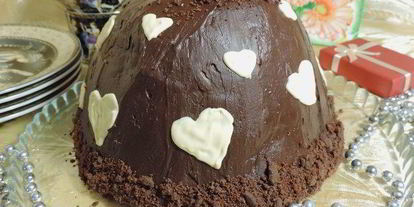 Шаг 25: торта-купола цукотто с апельсиновым и шоколадным муссами