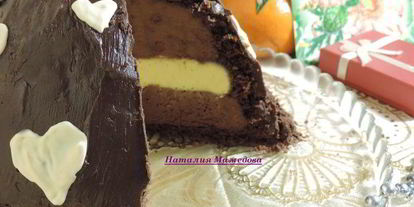 Шаг 27: торта-купола цукотто с апельсиновым и шоколадным муссами