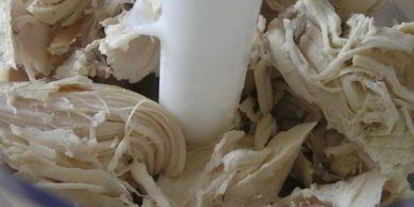 Шаг 1: торт-мусс с курицей, шпинатом и черри