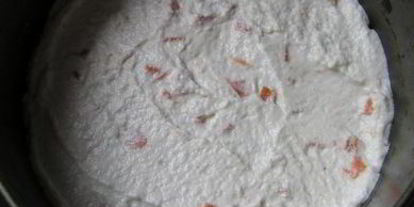 Шаг 6: торт-мусс с курицей, шпинатом и черри