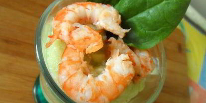 Шаг 3: яблочного мусса с авокадо и креветками