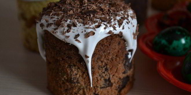 Рецепт Бездрожжевого шоколадного кулича