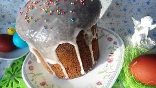 Рецепт Миндального кулича с лимонной глазурью