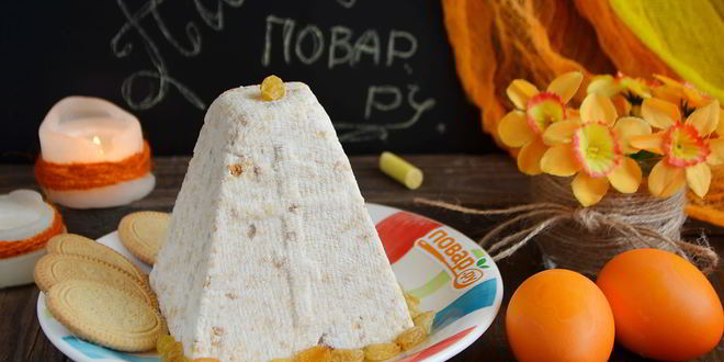 Рецепт пасхи из печенья и творога