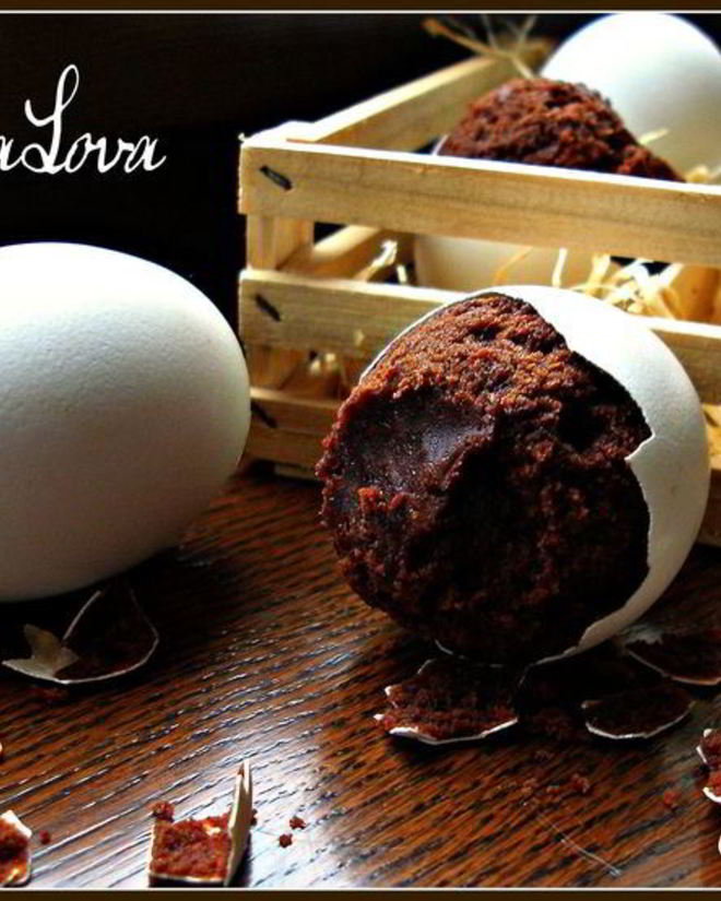 Рецепт пасхальных брауни в яичной скорлупе