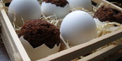 Шаг 5: пасхальных брауни в яичной скорлупе