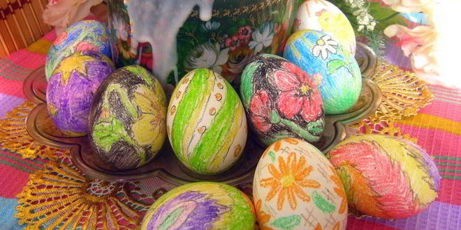 Рецепт расписных пасхальных яиц