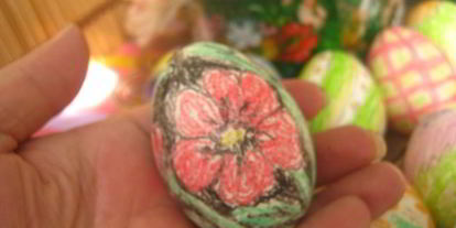 Шаг 1: расписных пасхальных яиц