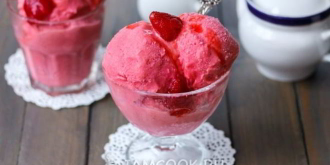 Рецепт клубничного щербета