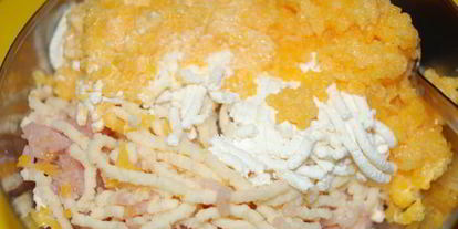 Шаг 2: куриного суфле с тыквой, сыром и творогом