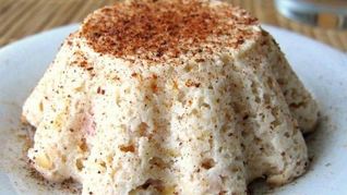 Рецепт Легкого творожного суфле с яблоком в микроволновке