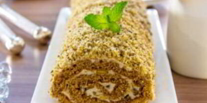 Шаг 19: шоколадного рулета с банановым суфле и грецкими орехами