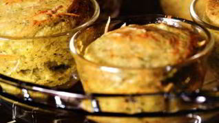 Рецепт Суфле из брокколи и трех видов сыра