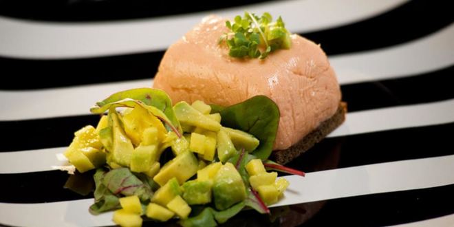 Рецепт суфле из лосося с цитрусовым салатом