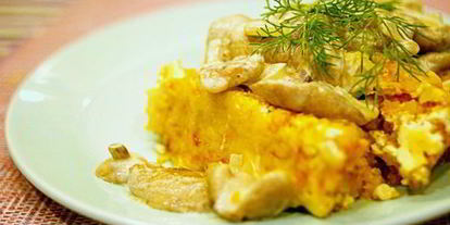 Шаг 10: суфле из овощей под маслятами в сметане